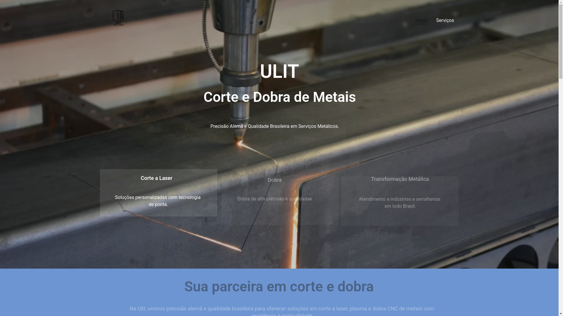 website screenshot of https://ulitcorteedobra.com.br/