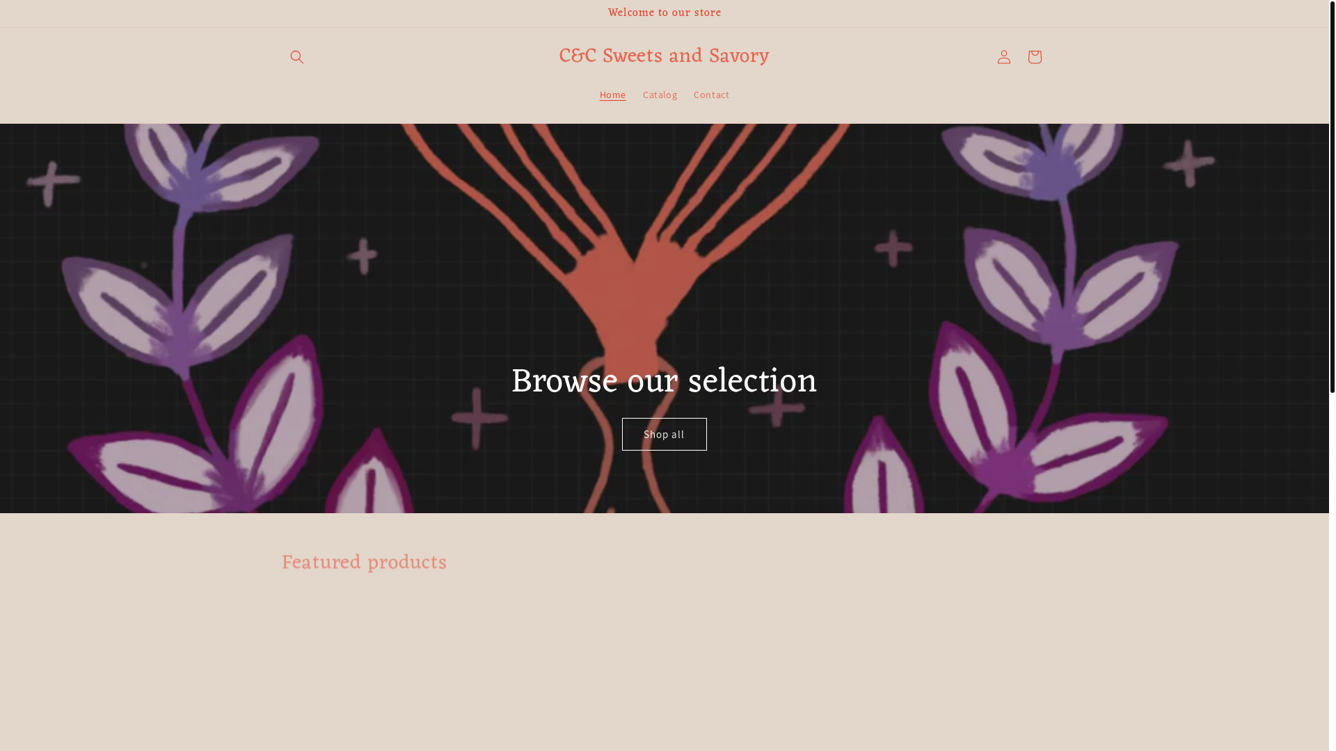 website screenshot of https://ccsweetsandsavory.com/