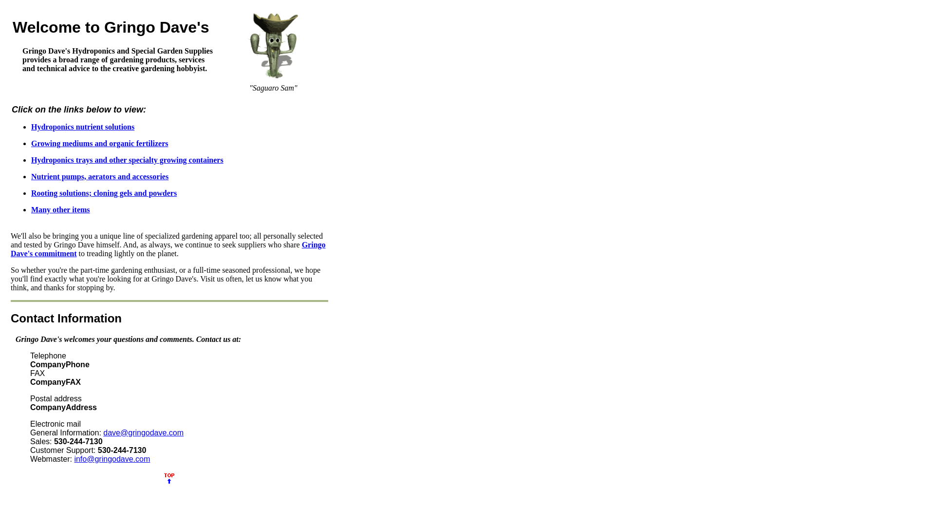website screenshot of https://gringodave.pages.dev/