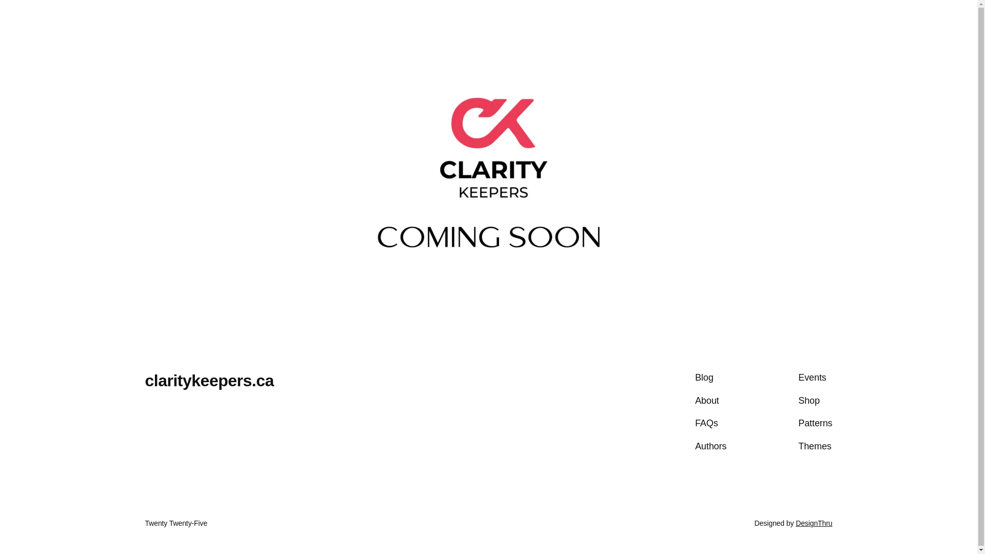 website screenshot of https://claritykeepers.ca/