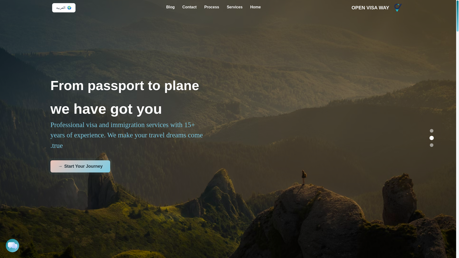 website screenshot of https://openvisaway.com/