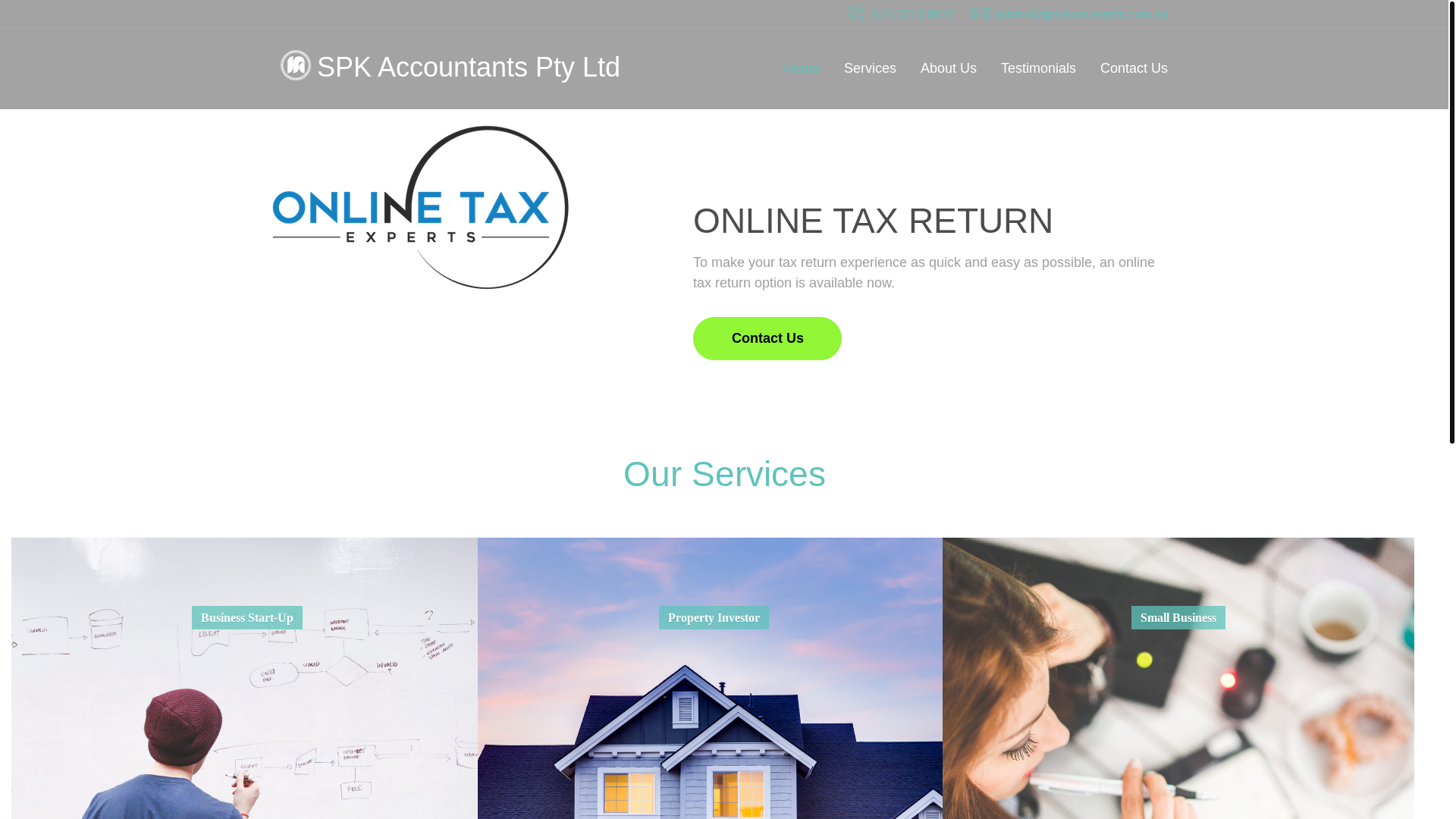 website screenshot of https://spkaccountants.online/