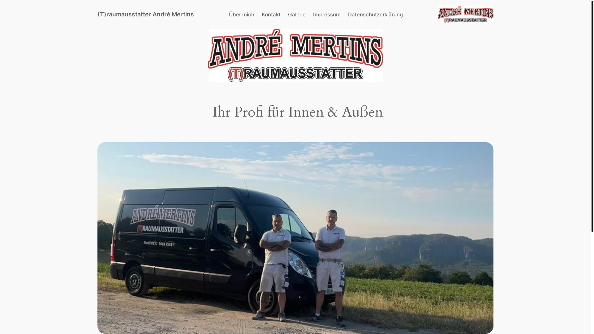 website screenshot of https://traumausstatter-mertins.de/