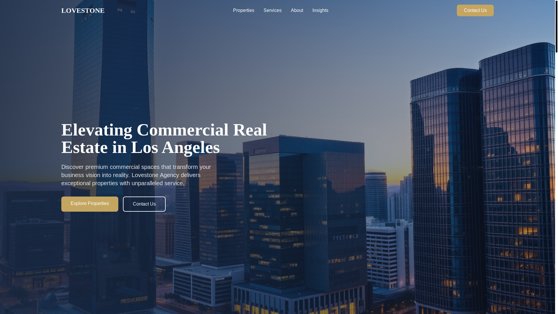 website screenshot of https://lovestoneagencyco.com/