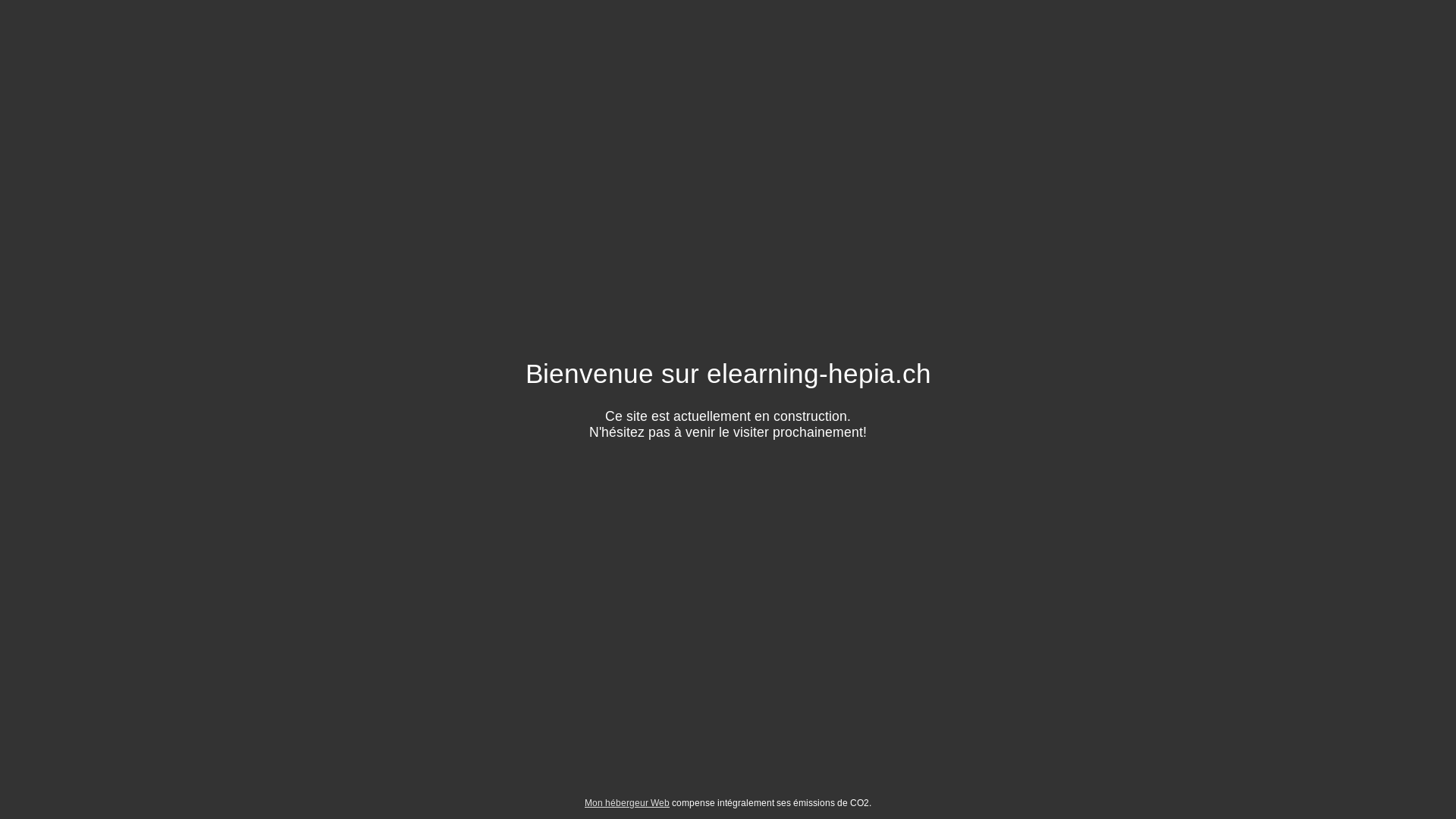 website screenshot of https://elearning-hepia.ch/