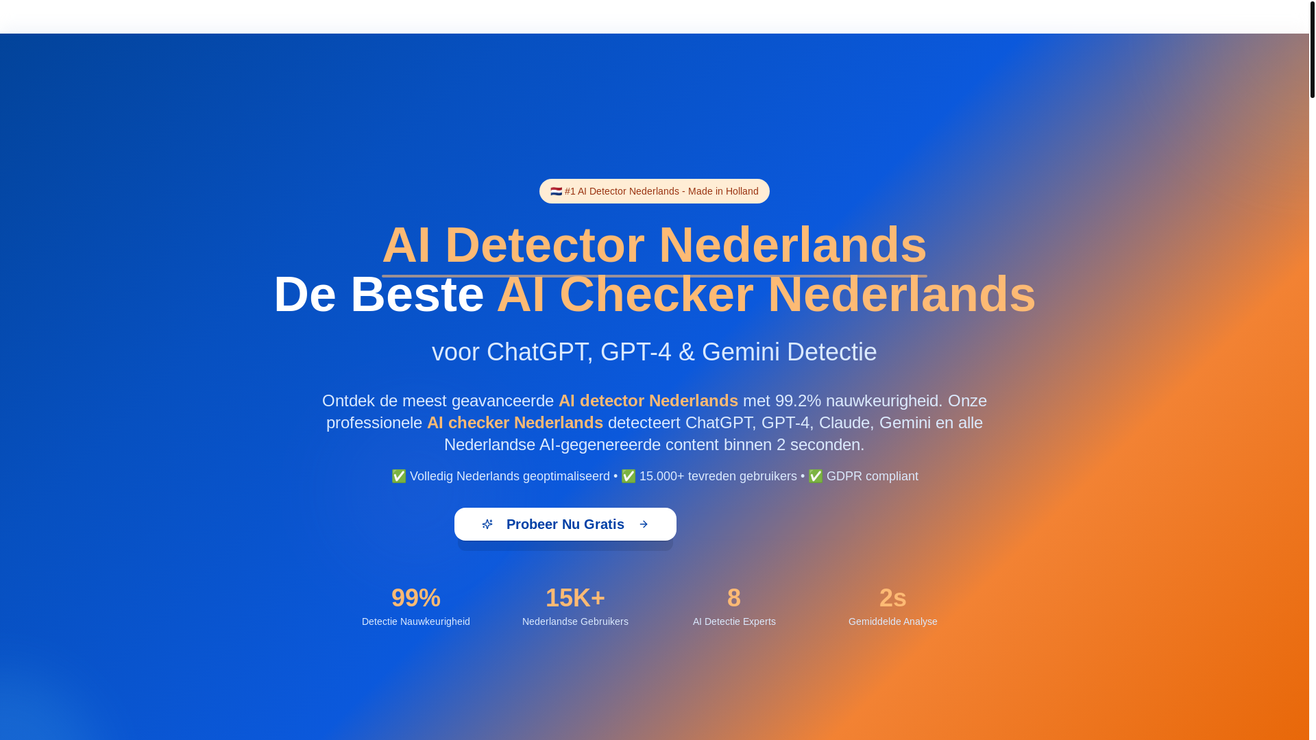 website screenshot of https://aidetectornederlands.nl/