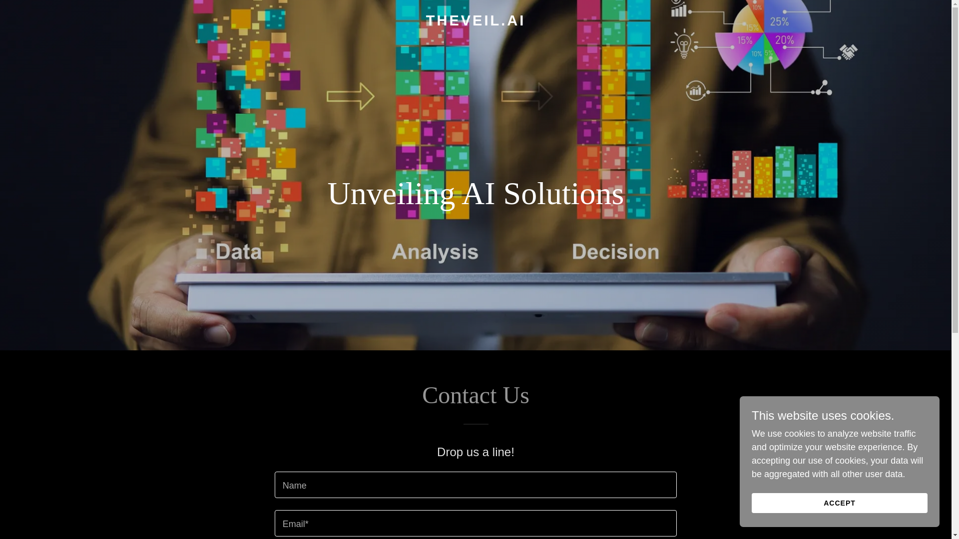 website screenshot of https://theveil.ai/