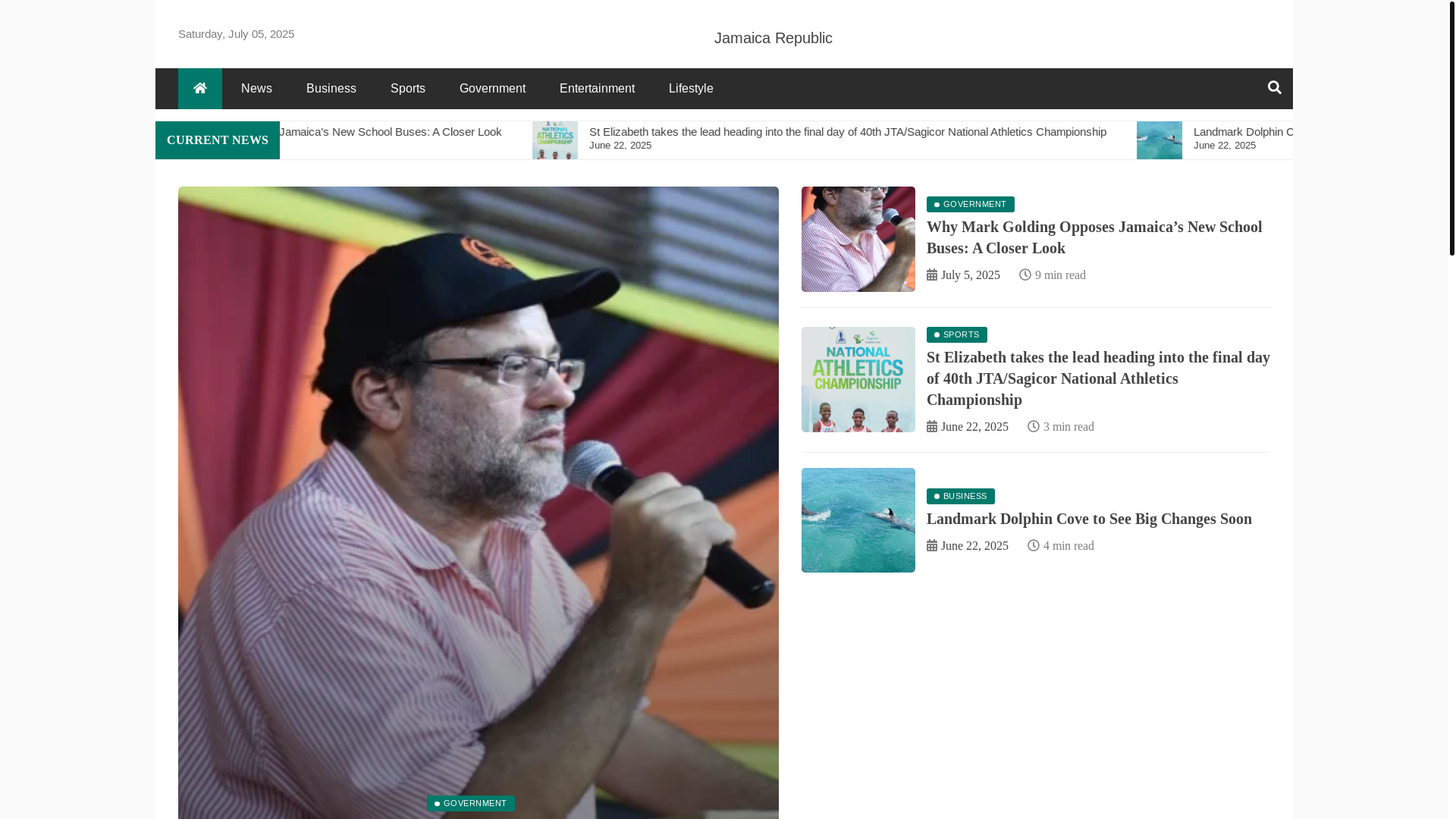 website screenshot of https://jamaicarepublic.news/