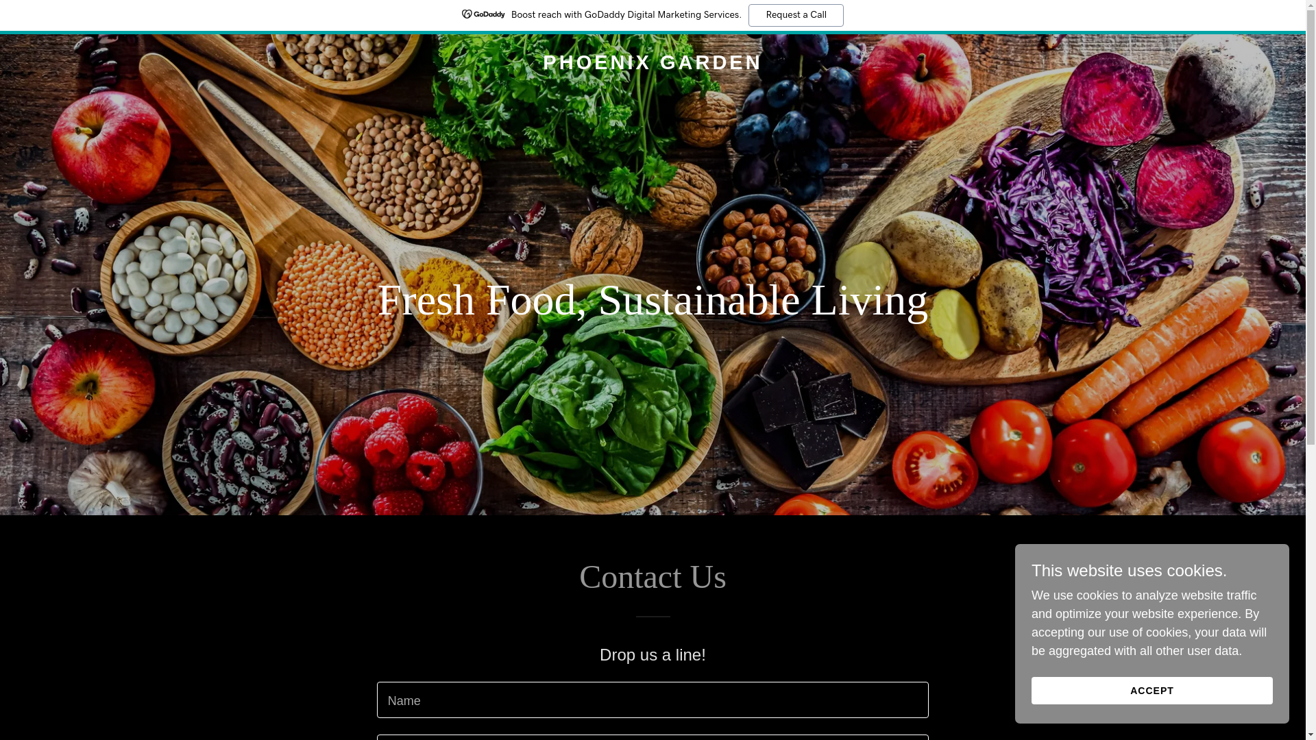 website screenshot of https://phoenixgardenlove.com/