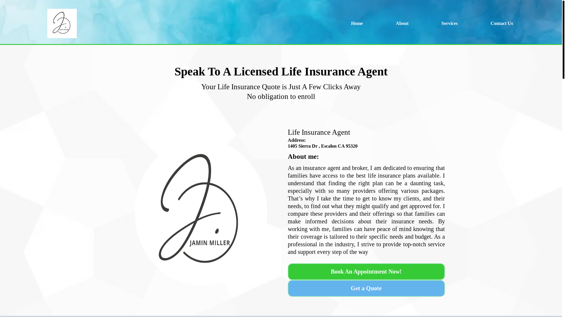 website screenshot of https://jaminmiller.org/