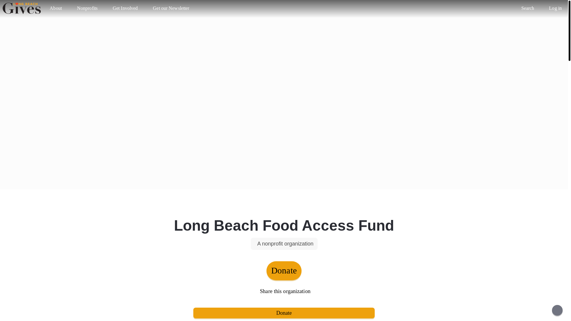 website screenshot of https://lbfoodaccessfund.com/