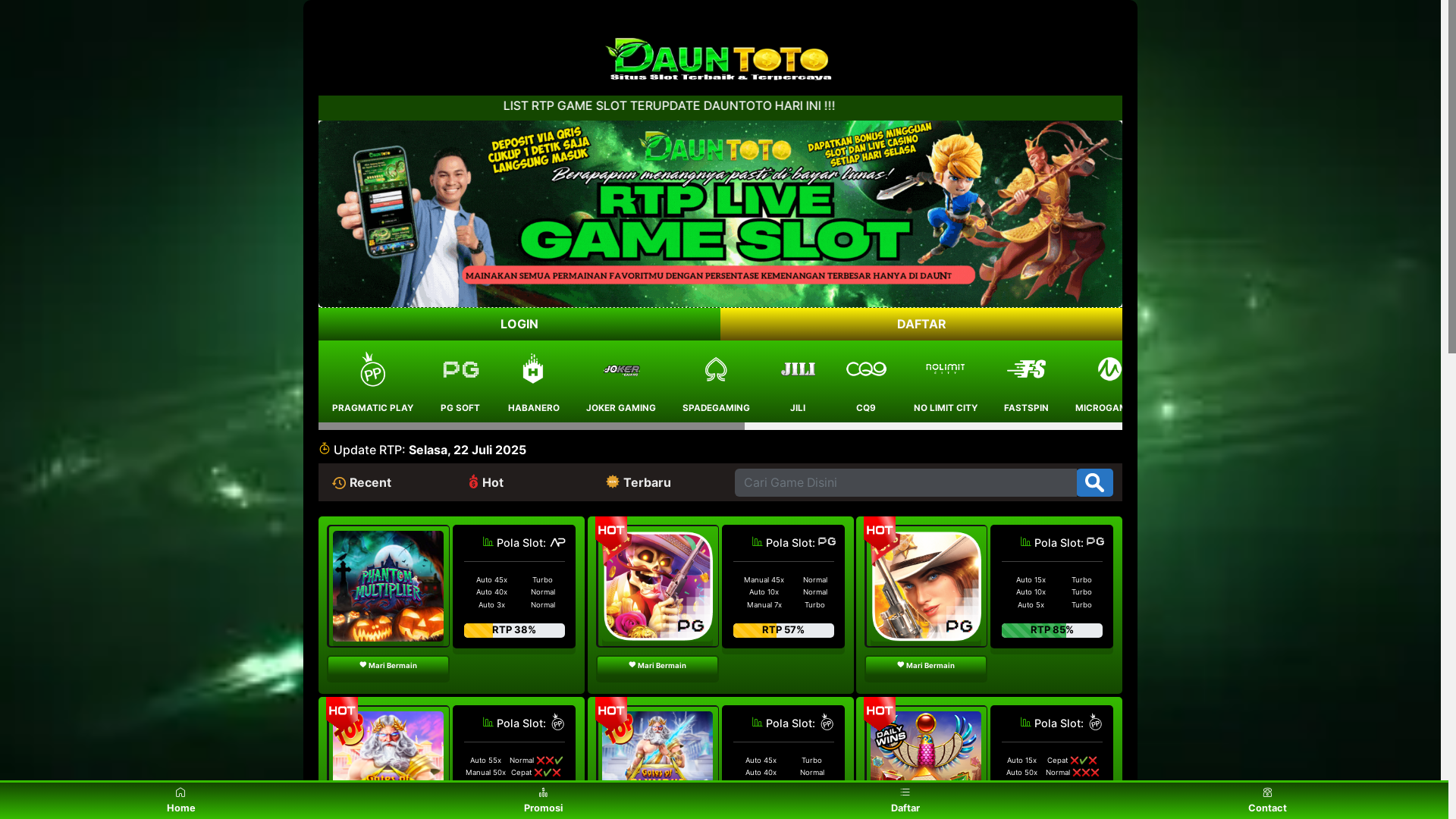 website screenshot of https://daun-rtp-sakti.pages.dev/
