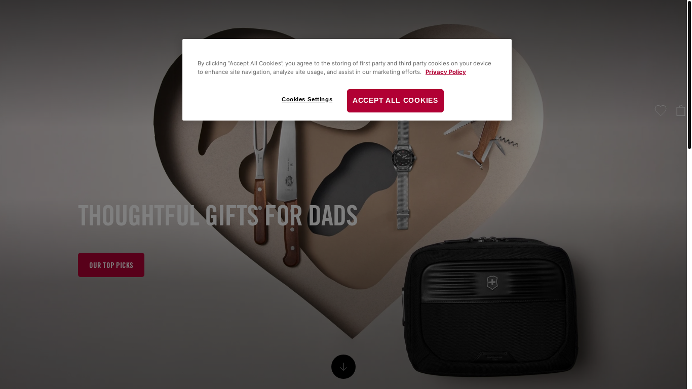 website screenshot of https://victorinox.au/