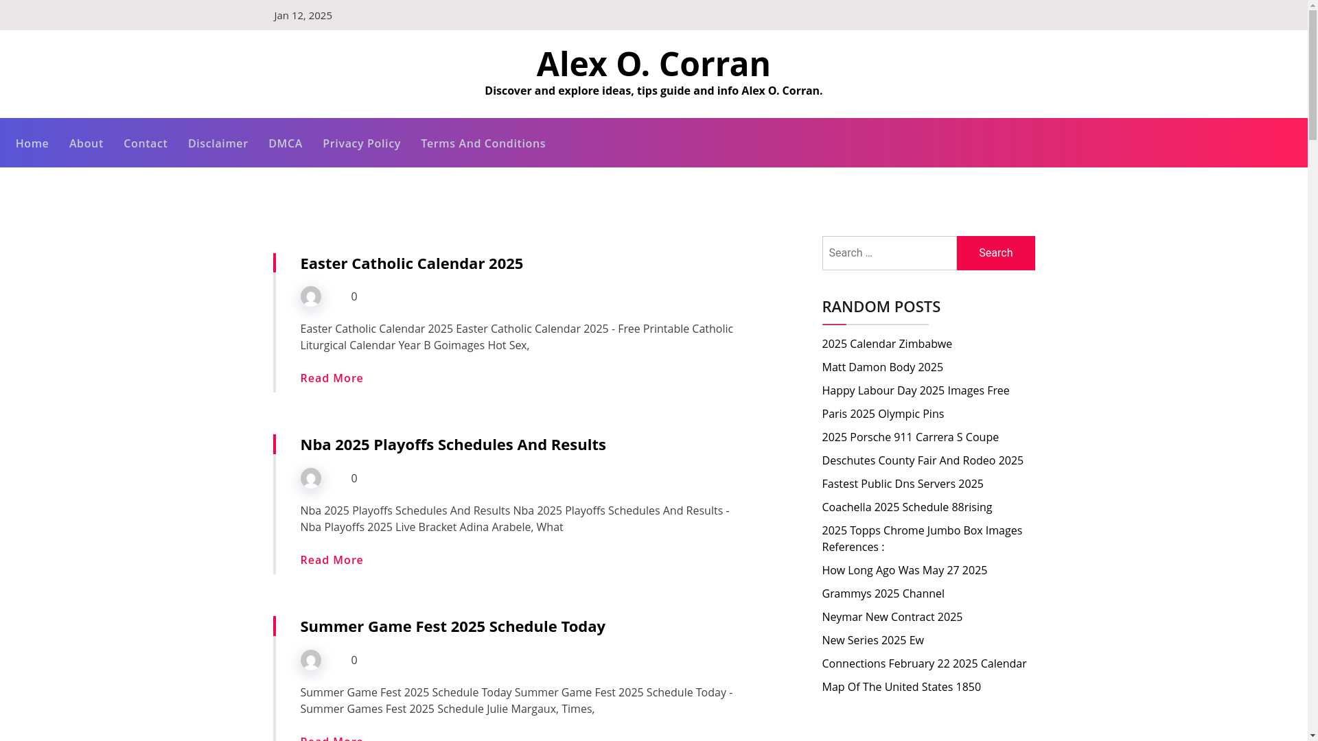 website screenshot of https://alexocorran.pages.dev/