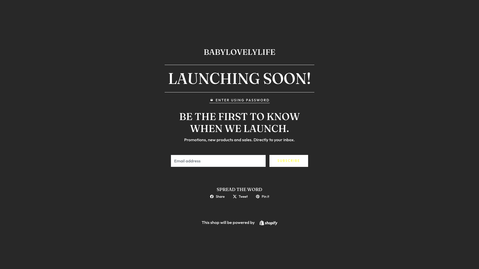 website screenshot of https://babylovelylife.com/