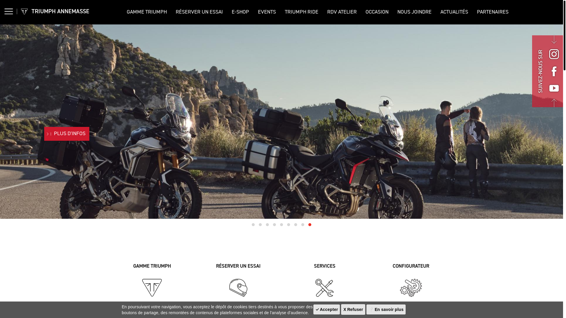 website screenshot of https://triumph-annemasse.fr/