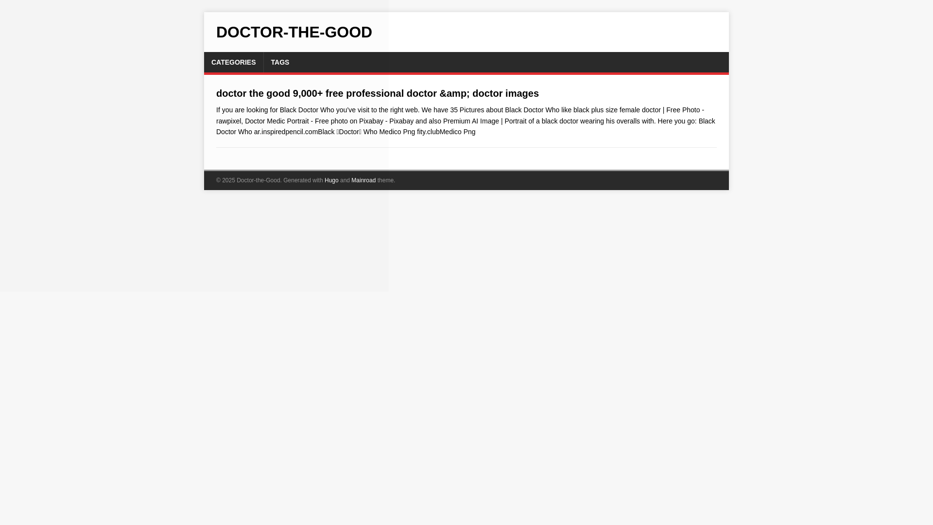 website screenshot of https://doctor-the-good.pages.dev/