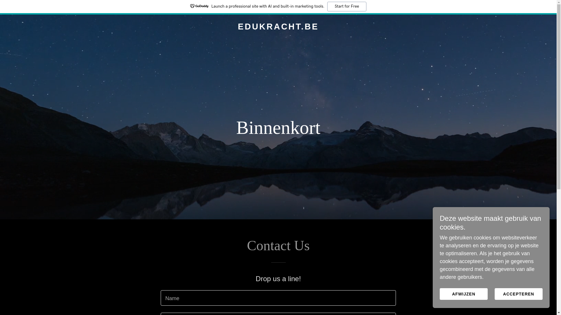 website screenshot of https://edukracht.be/