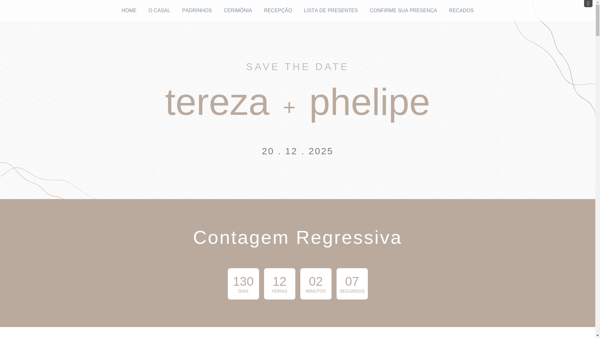 website screenshot of https://terezaephelipe.com.br/