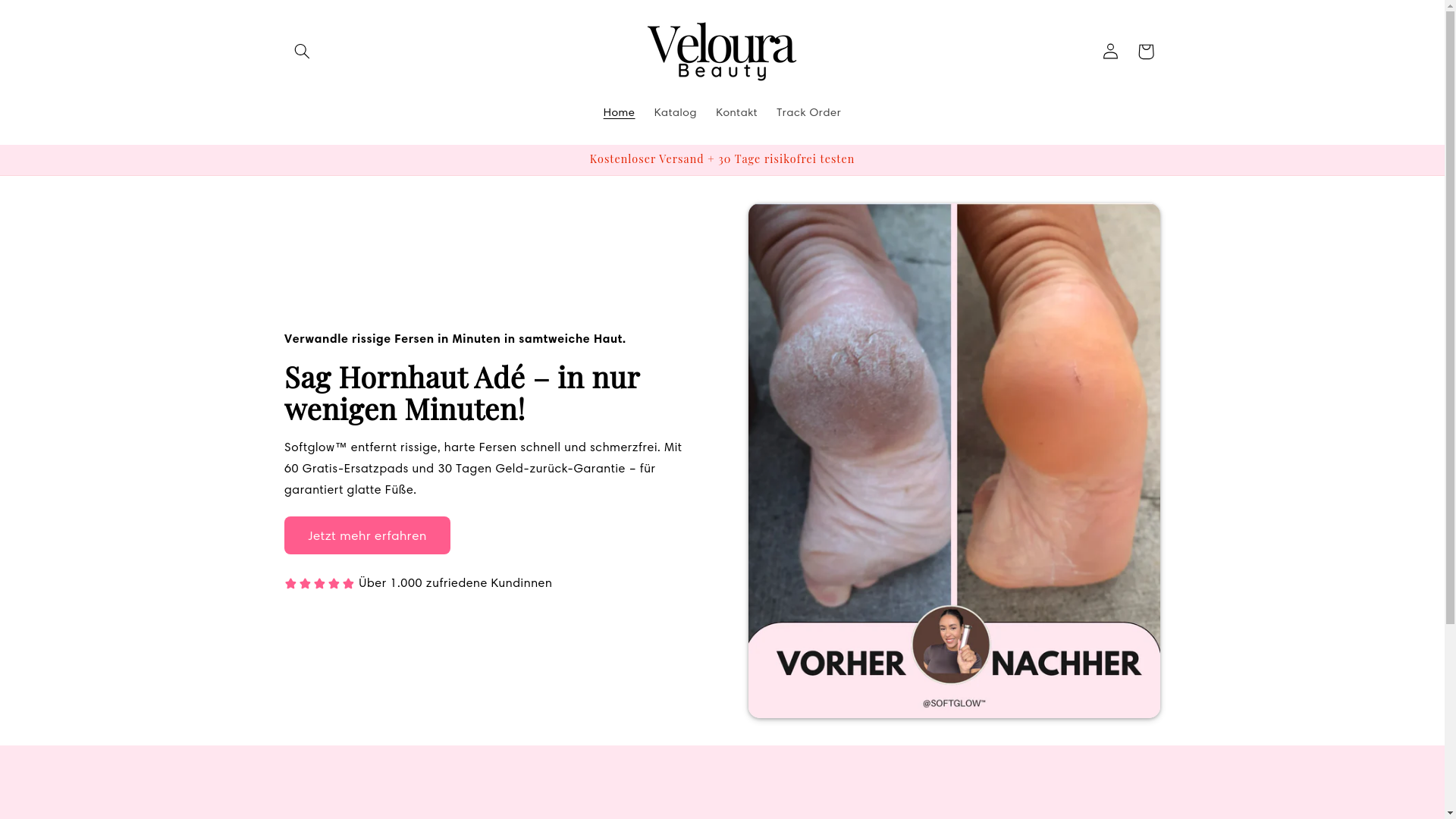 website screenshot of https://veloura-beauty.store/