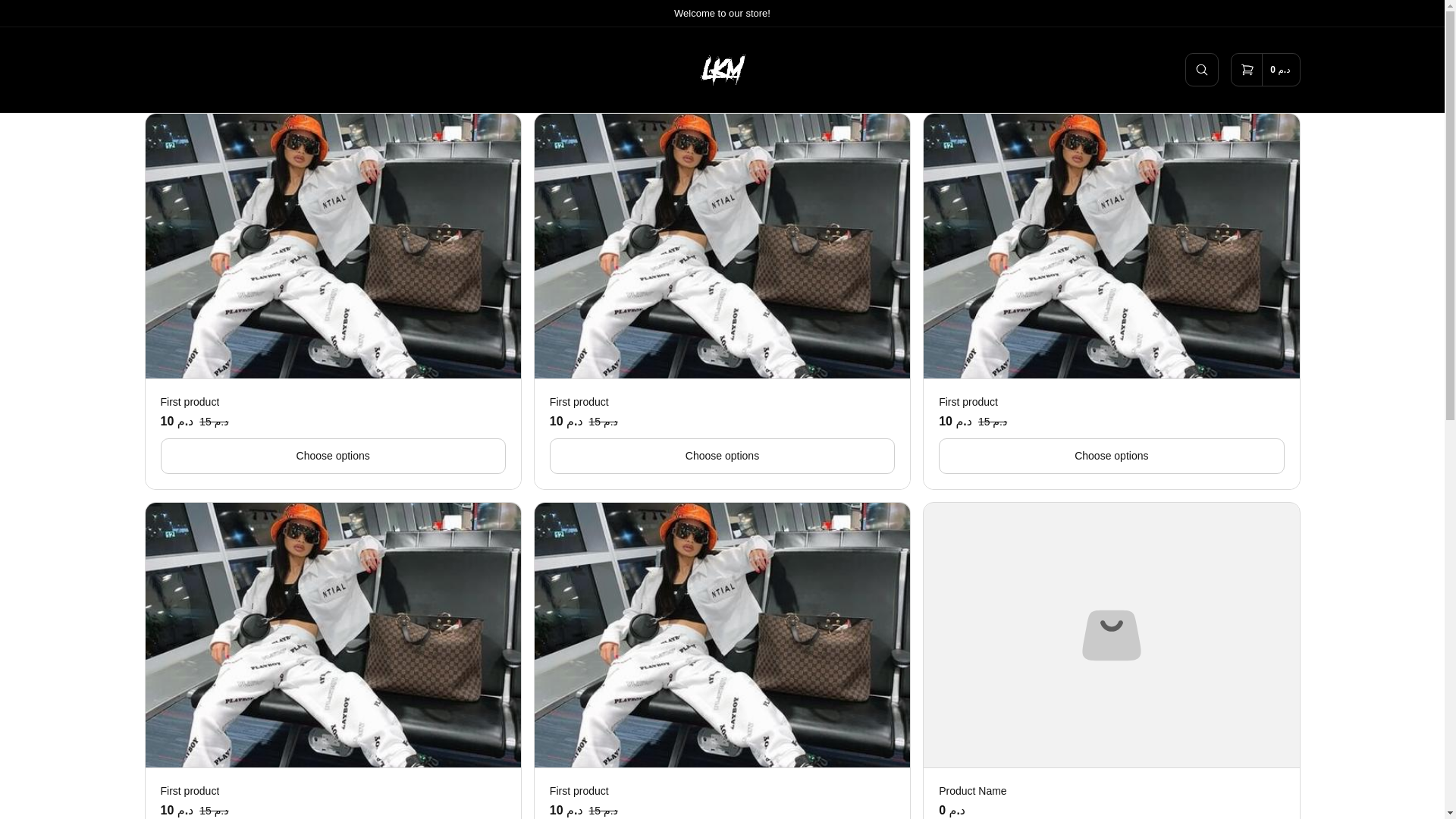 website screenshot of https://lkmbrand.store/