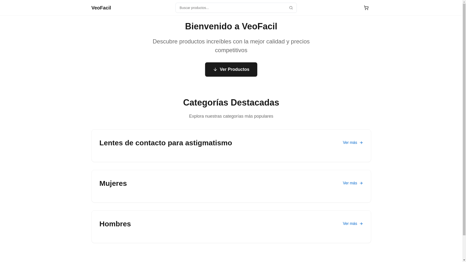 website screenshot of https://veofacil.com/