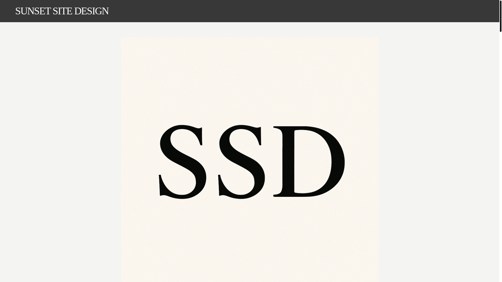 website screenshot of https://sunsetsitedesign.com/