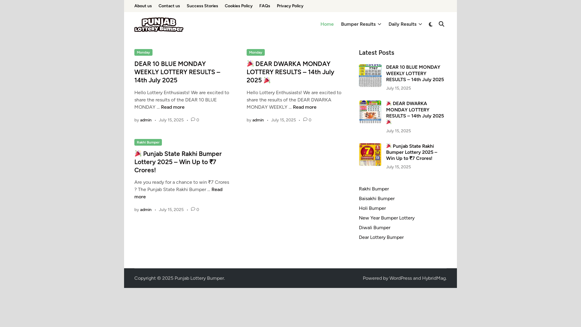 website screenshot of https://punjablotterybumper.online/