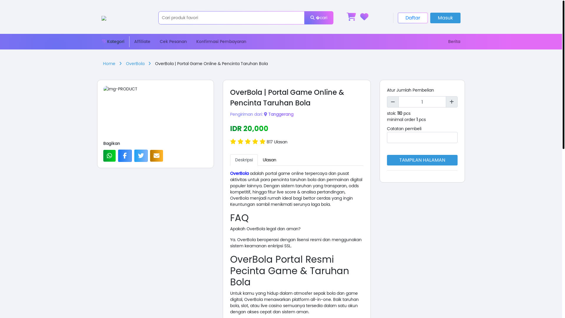 website screenshot of https://misteribet77.biz/