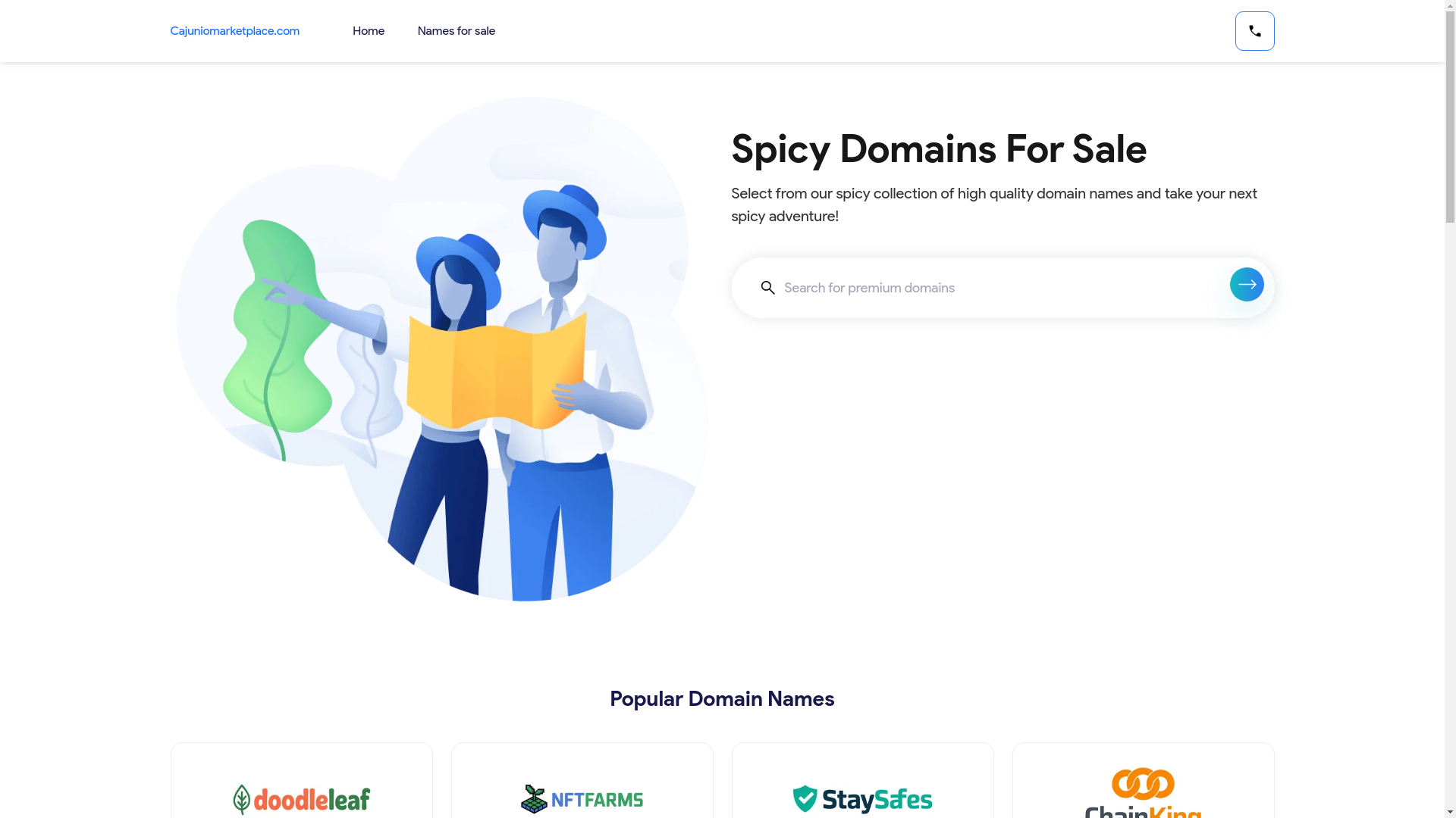 website screenshot of https://cajuniomarketplace.com/
