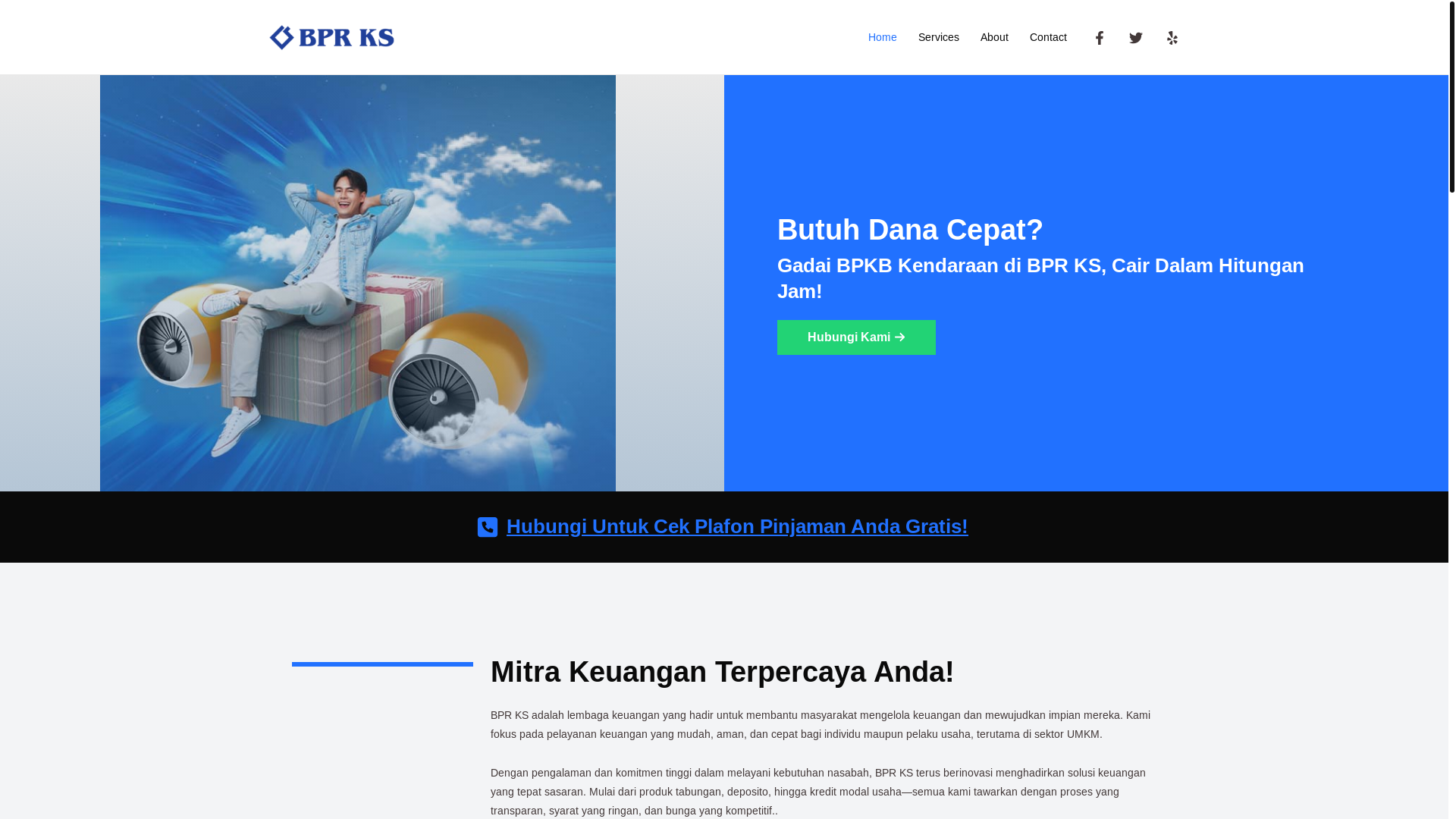 website screenshot of https://bprkscirebon.com/