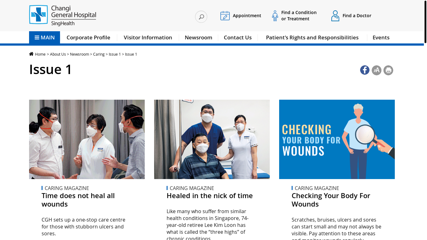 website screenshot of https://www.cgh.com.sg/about-us/newsroom/caring/issue1