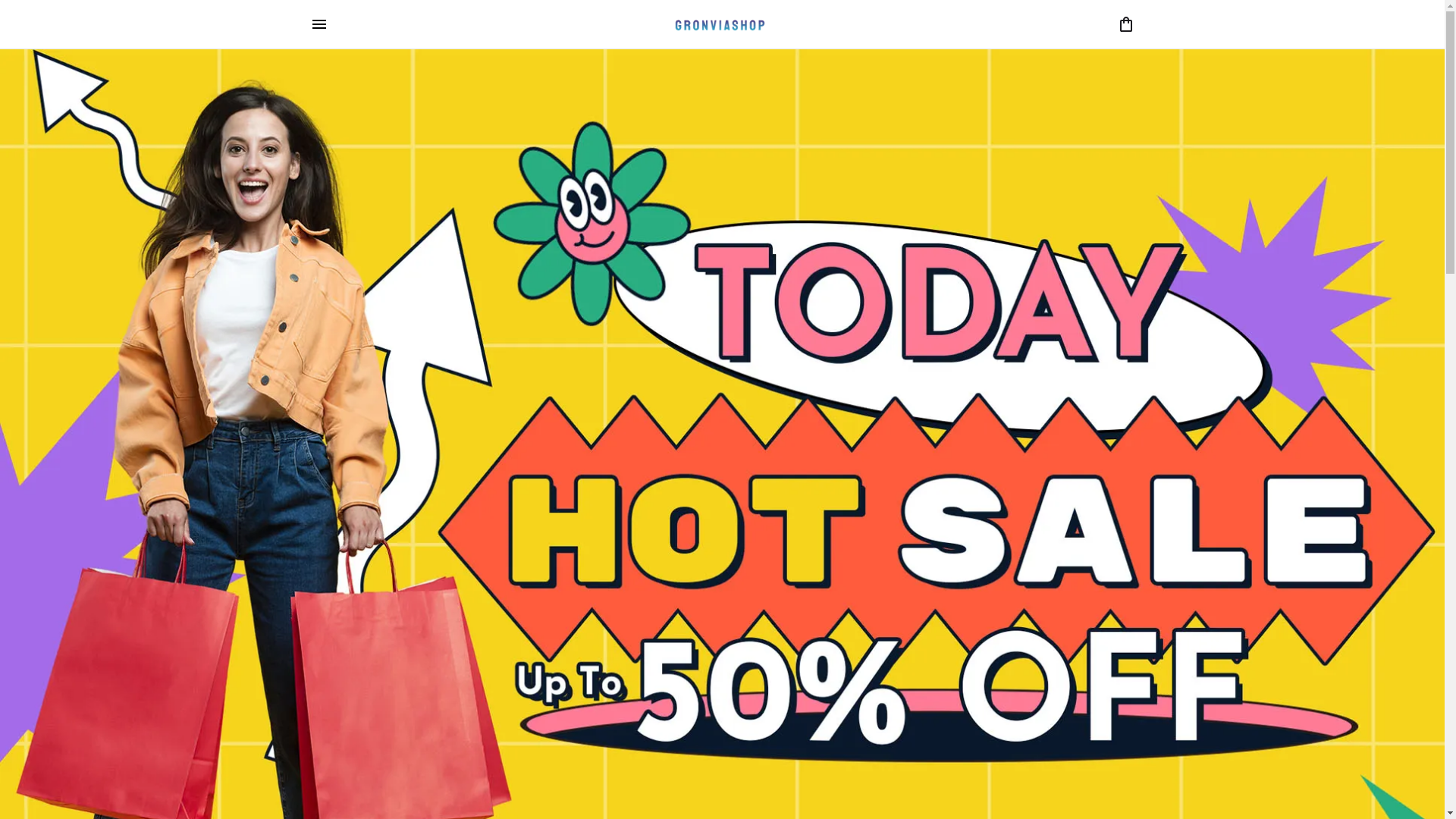 website screenshot of https://gronviashop.com/