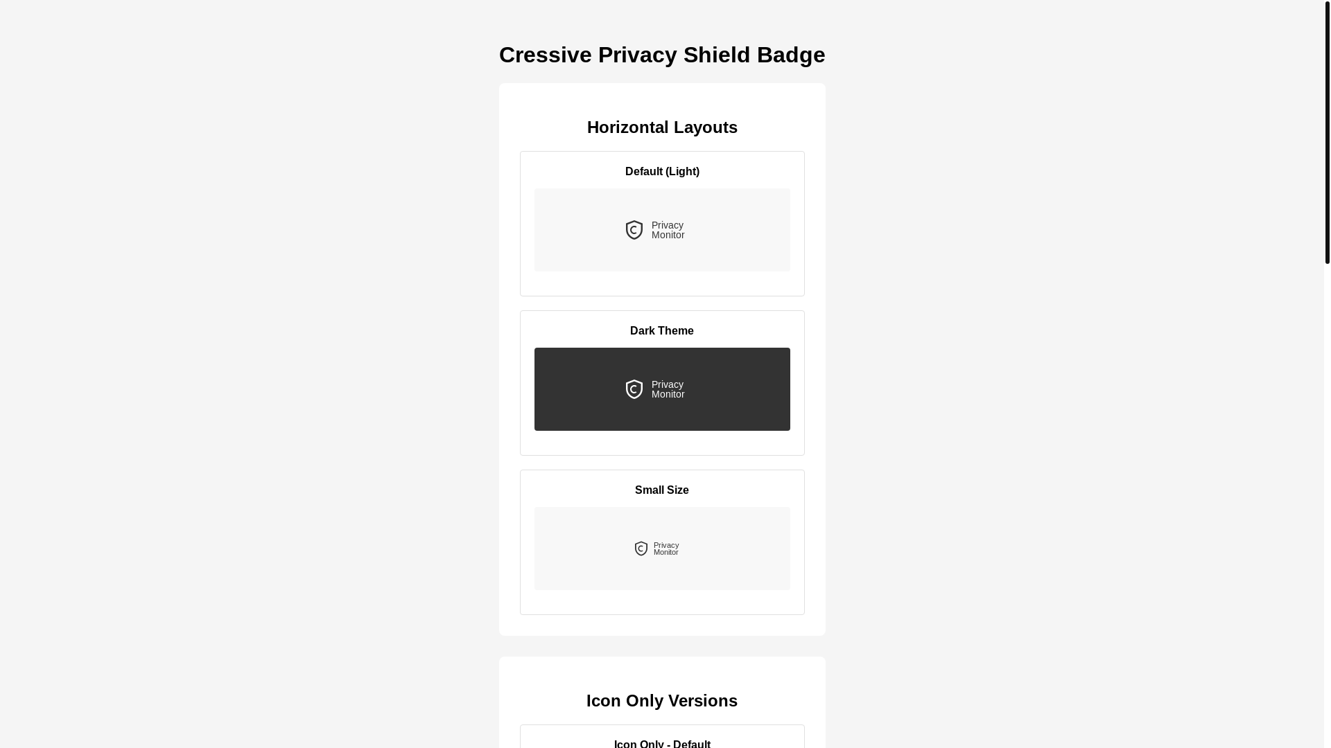 website screenshot of https://cressive-privacy-badge.pages.dev/