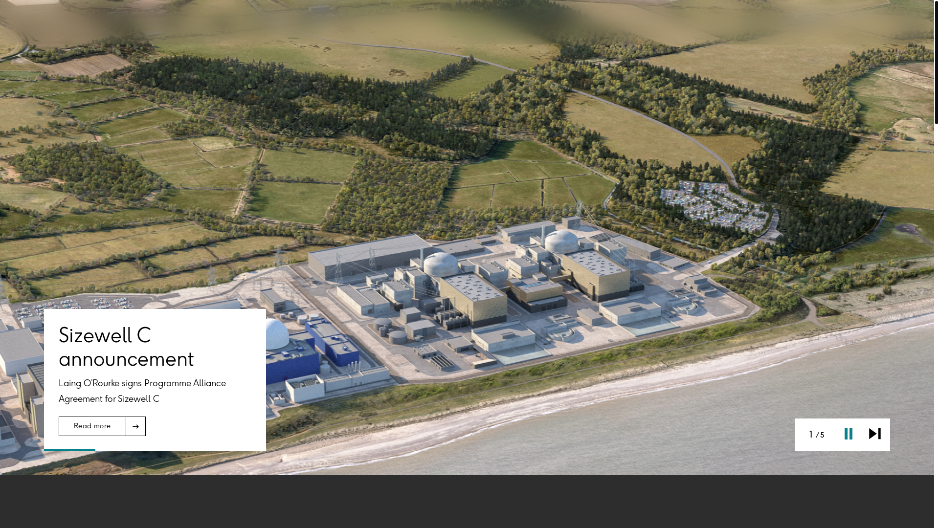 website screenshot of https://laingorourke.com