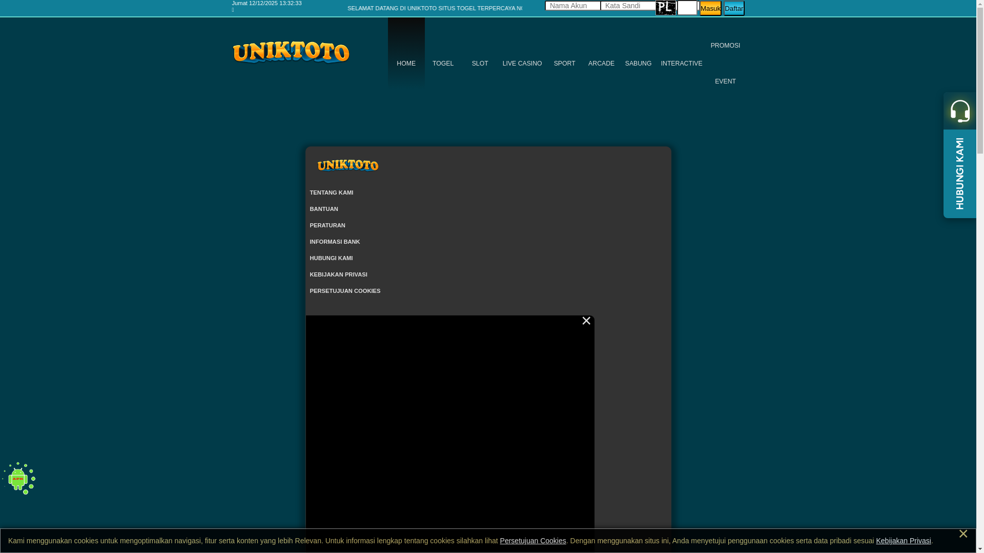 website screenshot of https://unikkelontong.com/