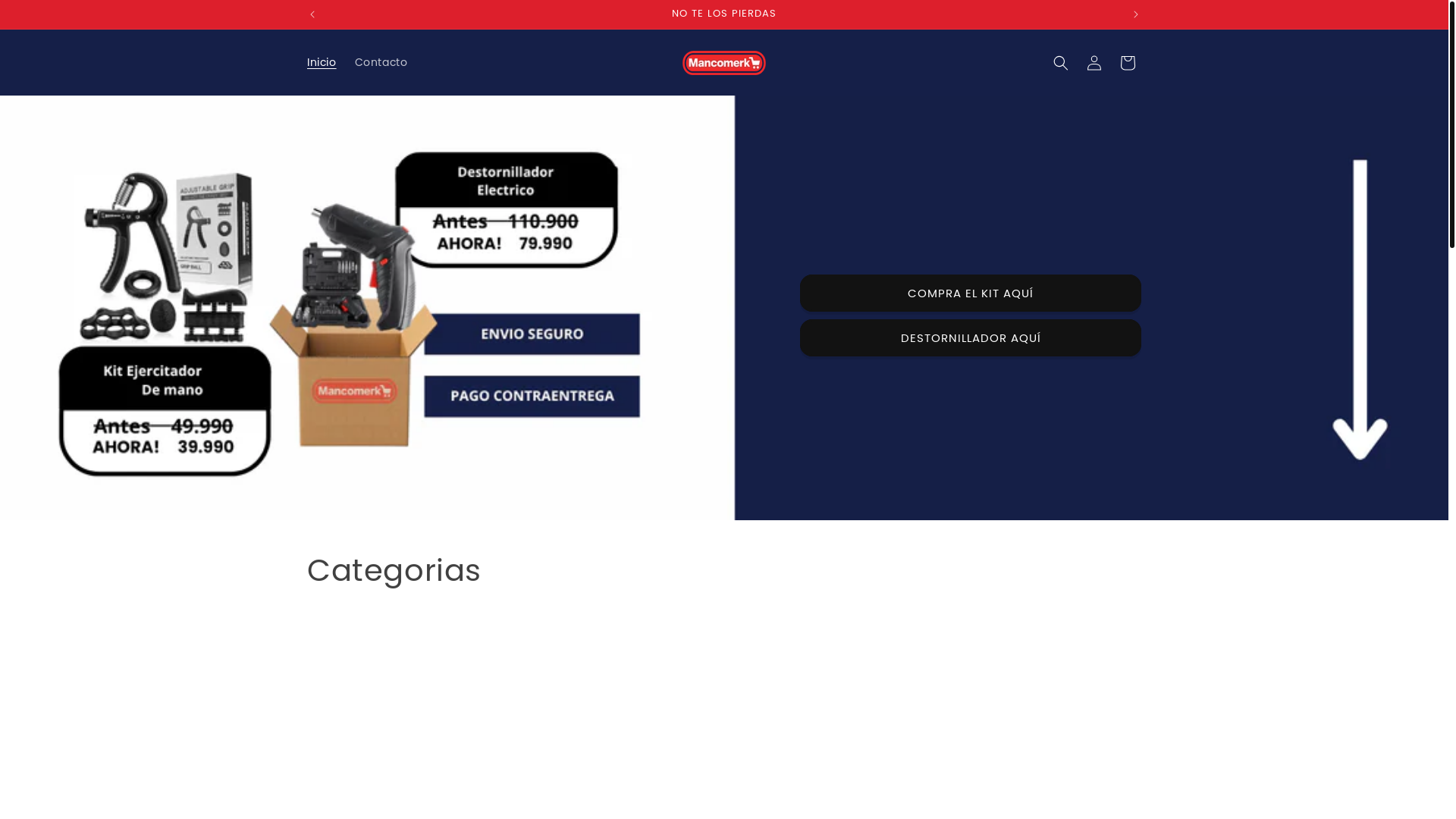 website screenshot of https://mancomerk.shop/