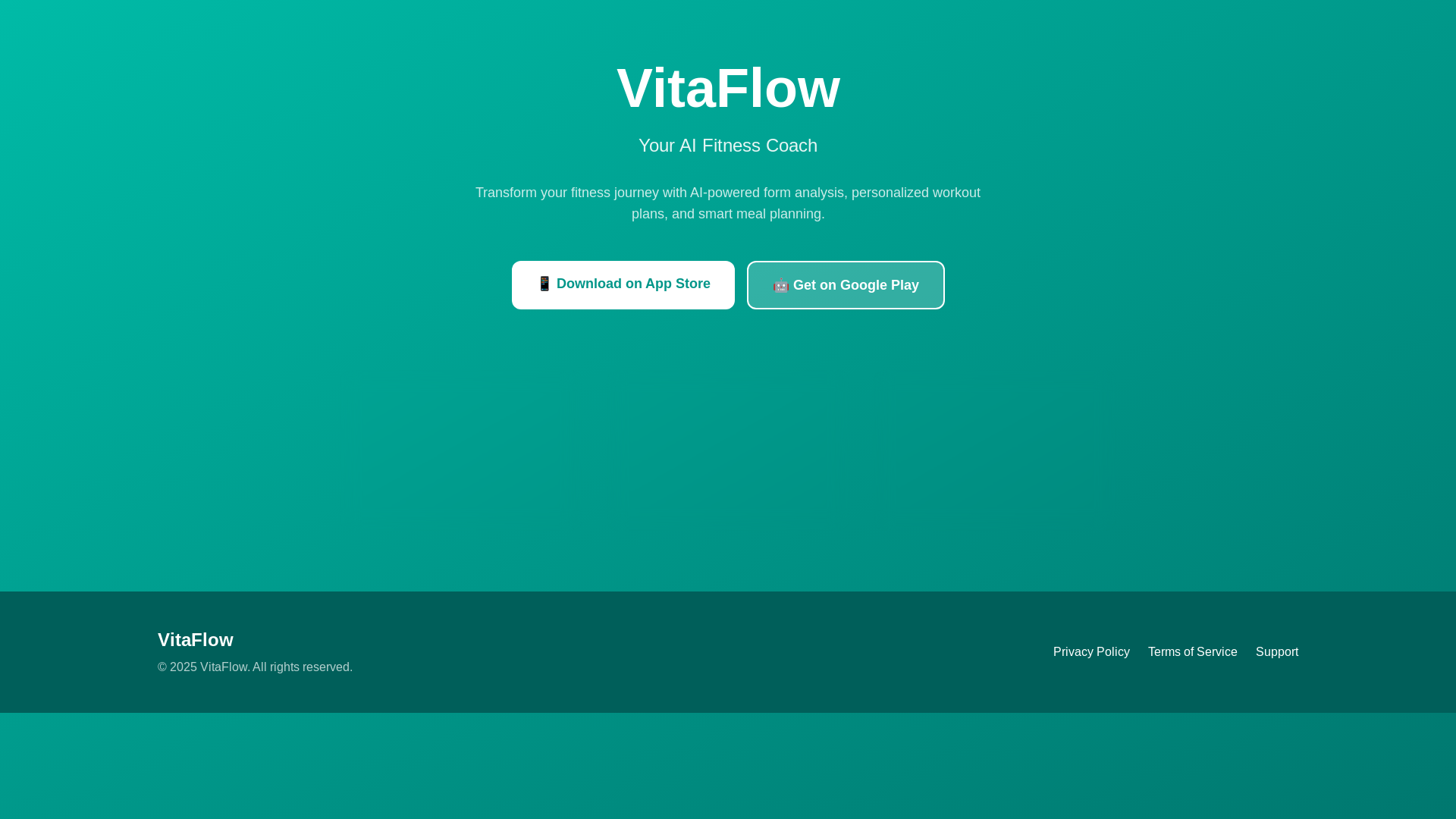 website screenshot of https://vitaflow.fitness/