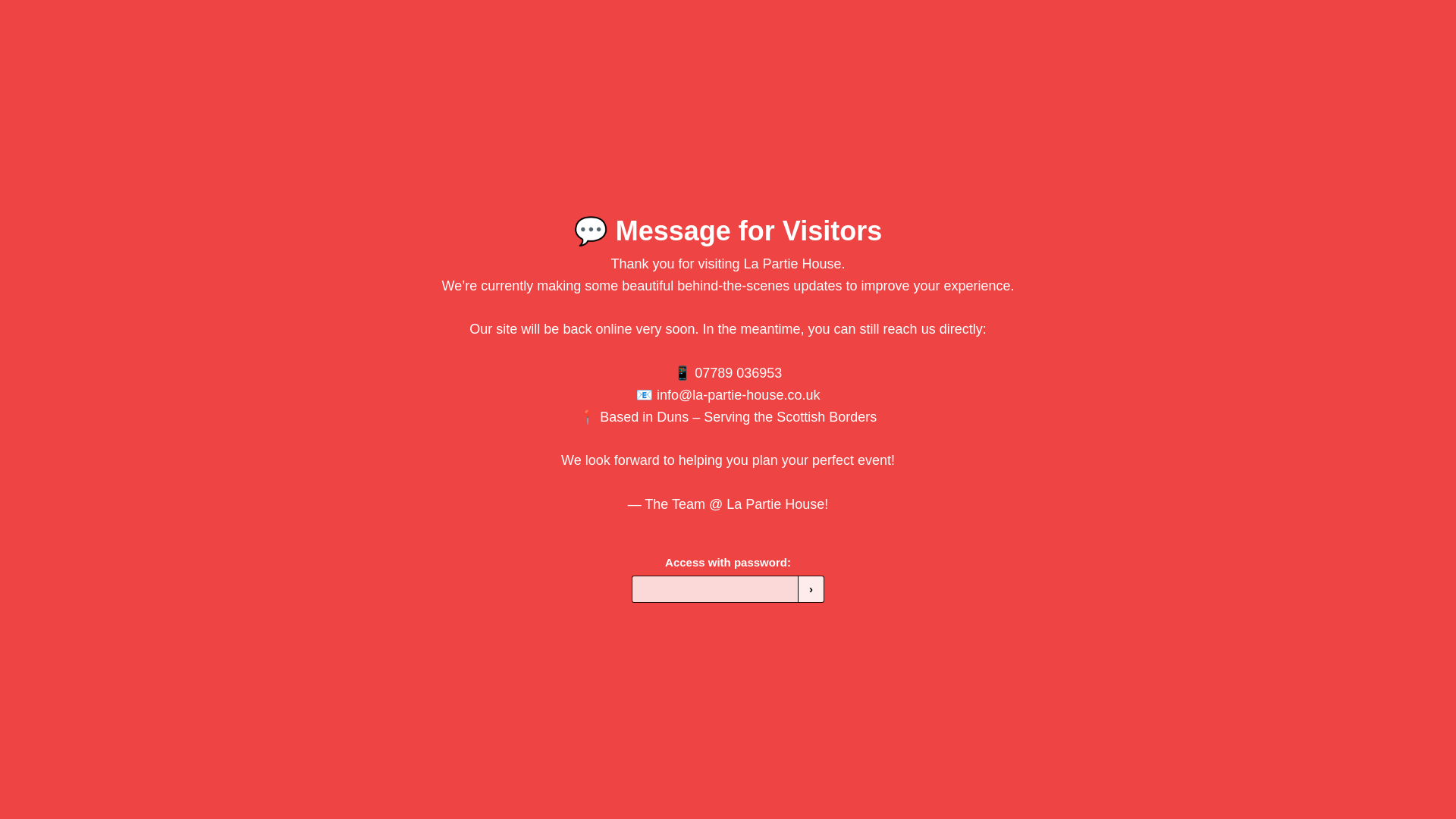 website screenshot of https://every-event-co.co.uk/