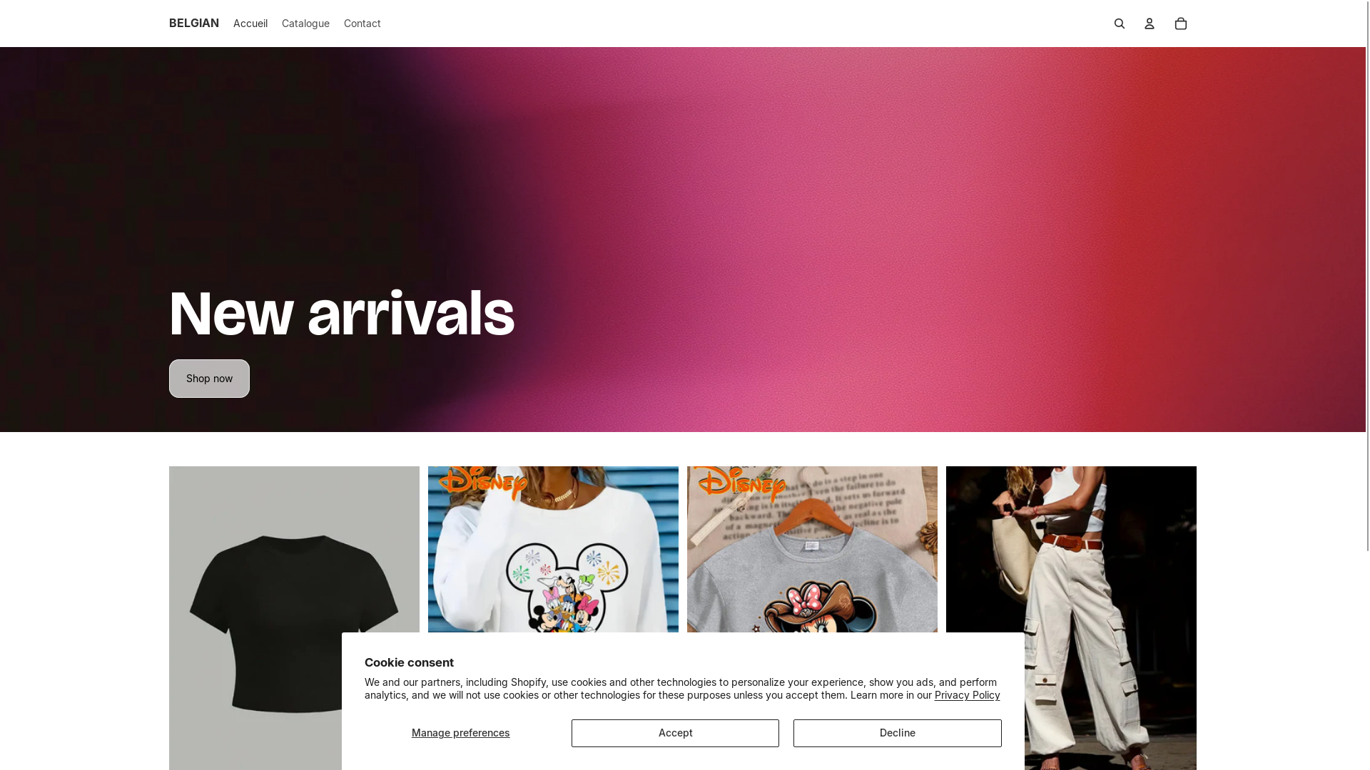 website screenshot of https://xlekss.shop/