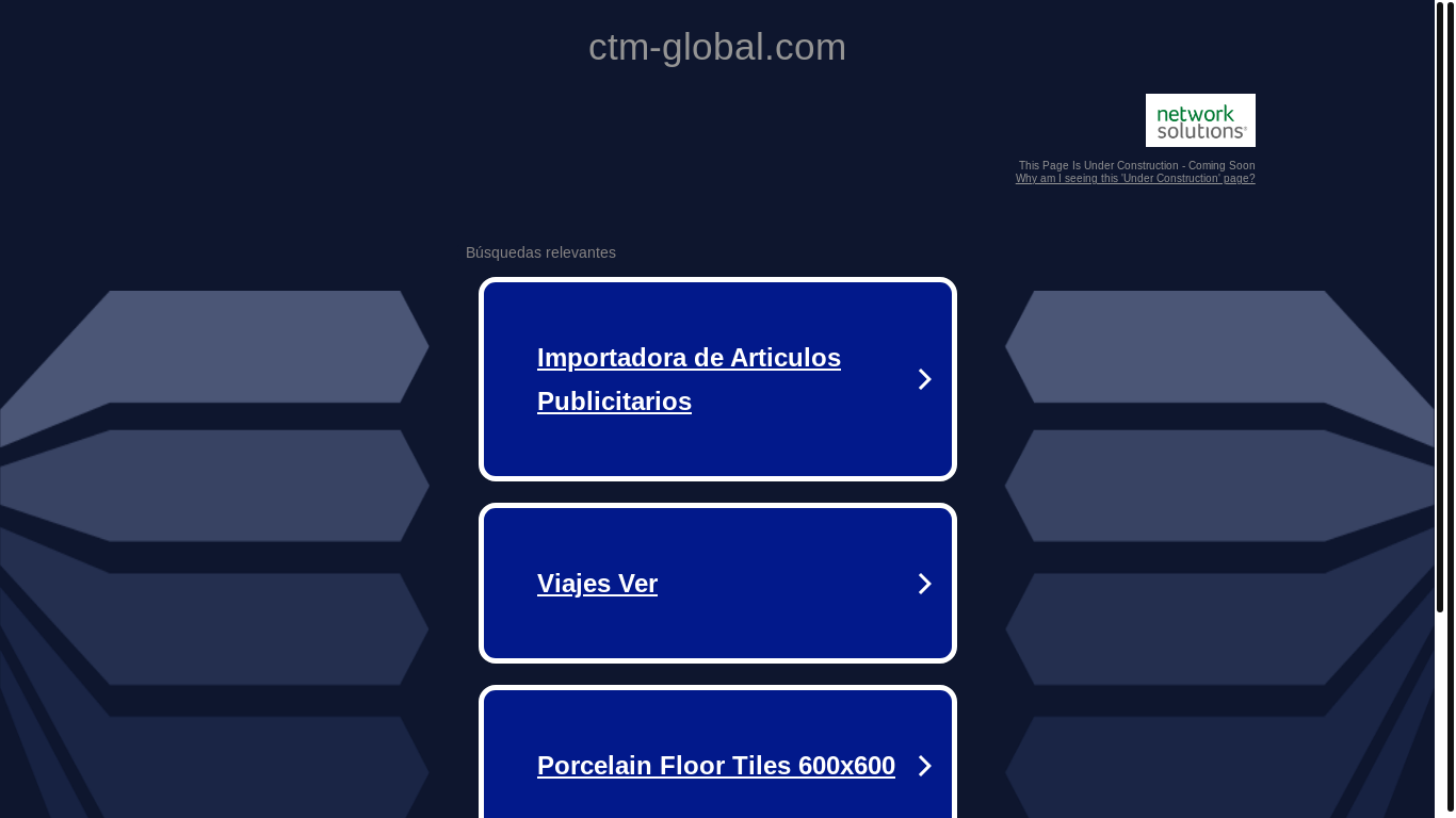 website screenshot of https://ctm-global.com