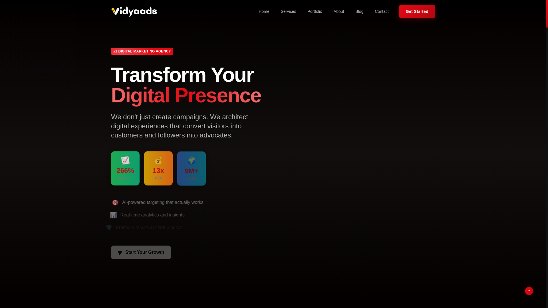 website screenshot of https://vidya-ads.pages.dev/
