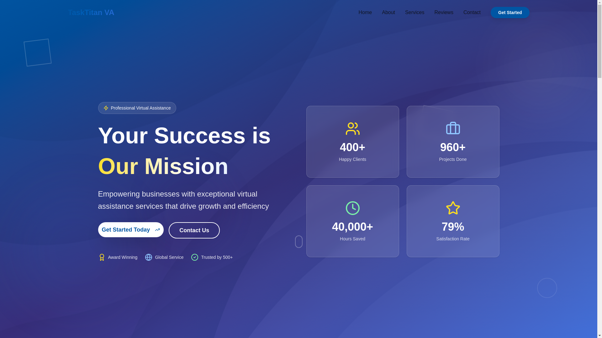 website screenshot of https://tasktitanva.com/