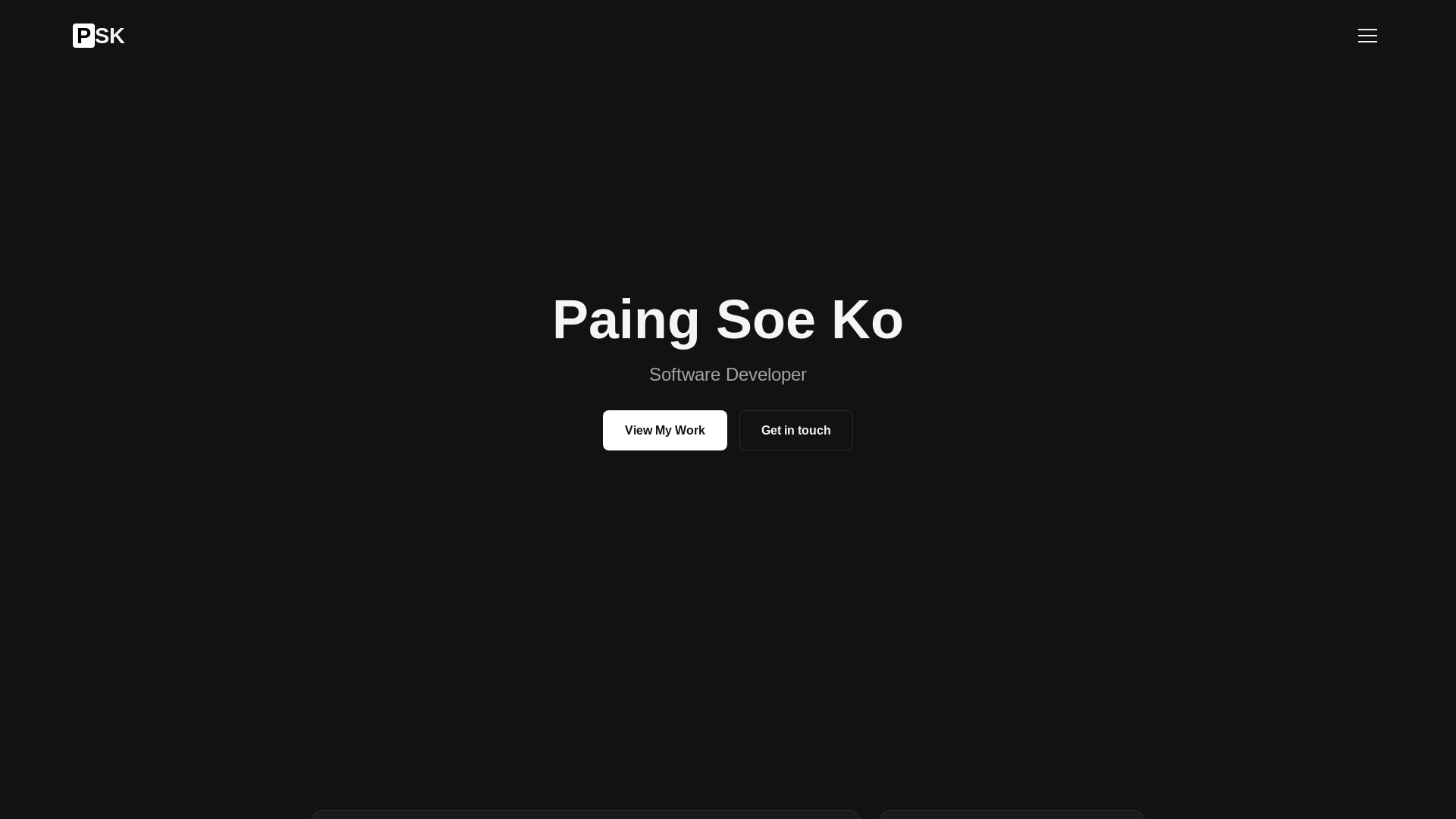 website screenshot of https://paingsoeko-dev.pages.dev/