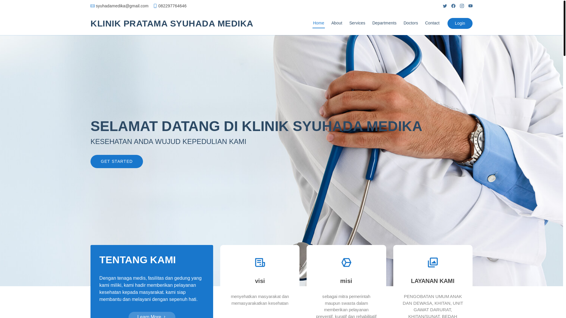 website screenshot of https://syuhadamedika.web.id/