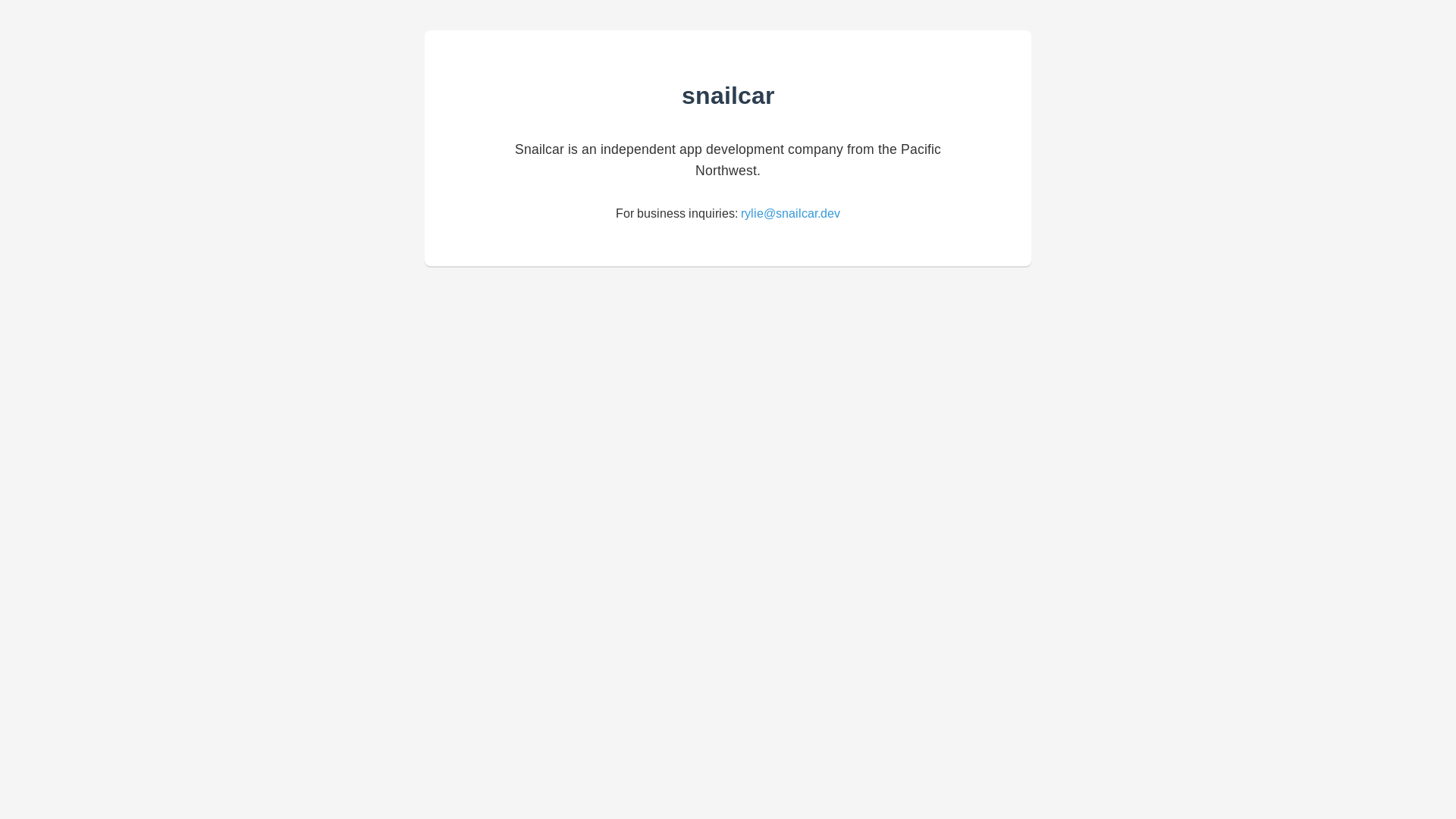 website screenshot of https://snailcardotdev.pages.dev/