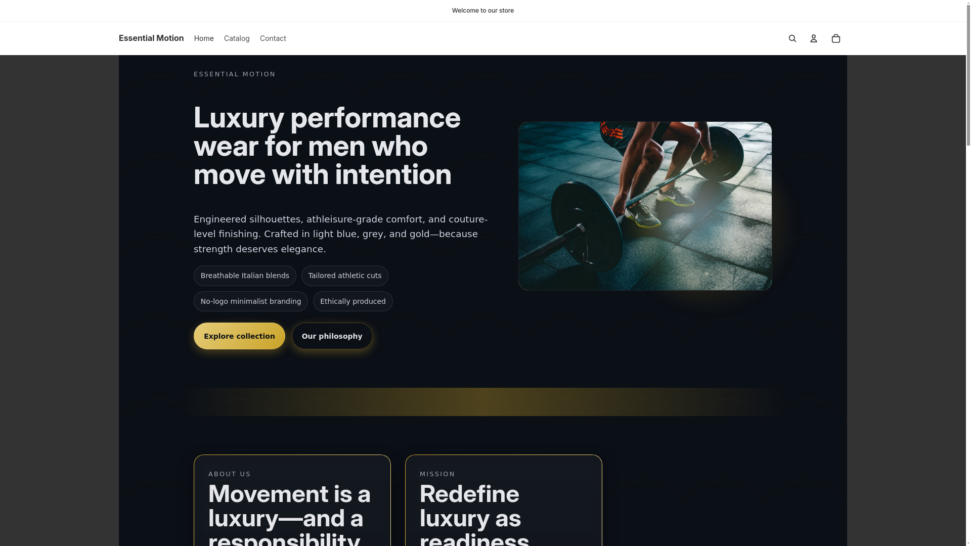 website screenshot of https://thegreenstandard.store/