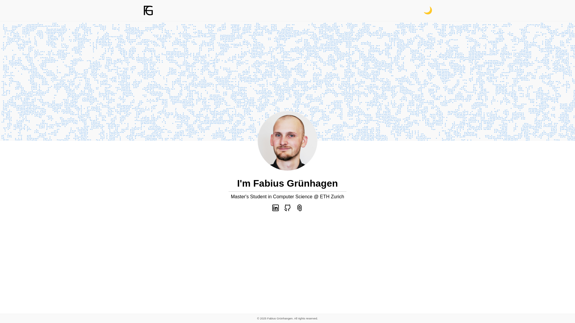 website screenshot of https://gruefa.me/