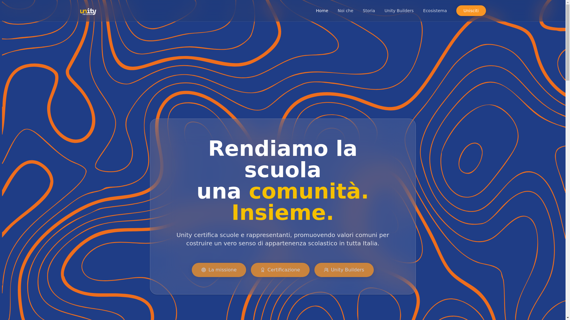 website screenshot of https://unityforschool.it/