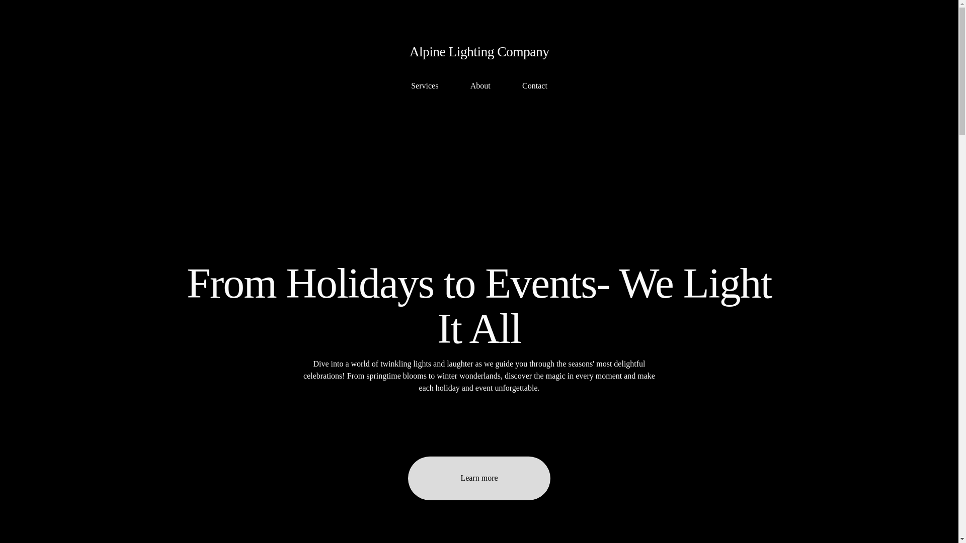 website screenshot of https://alpinelightingcompany.com/